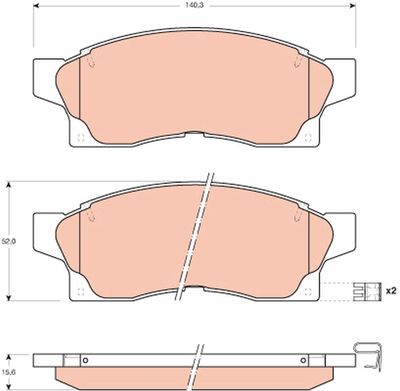 Brake Pad Set, disc brake TRW GDB877