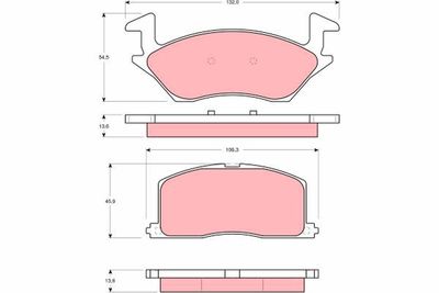Brake Pad Set, disc brake TRW GDB878