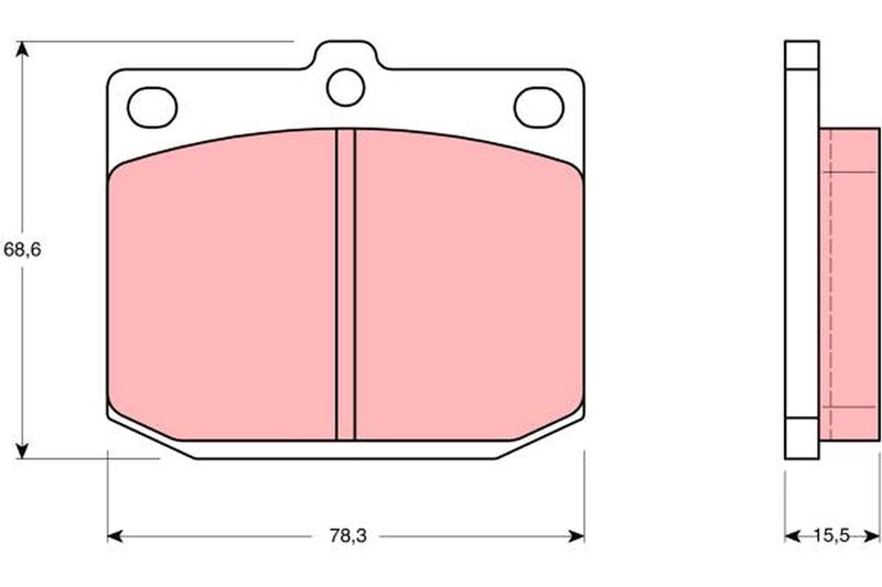 TRW GDB881 Brake Pad Set, disc brake