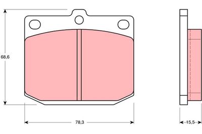 Brake Pad Set, disc brake TRW GDB881