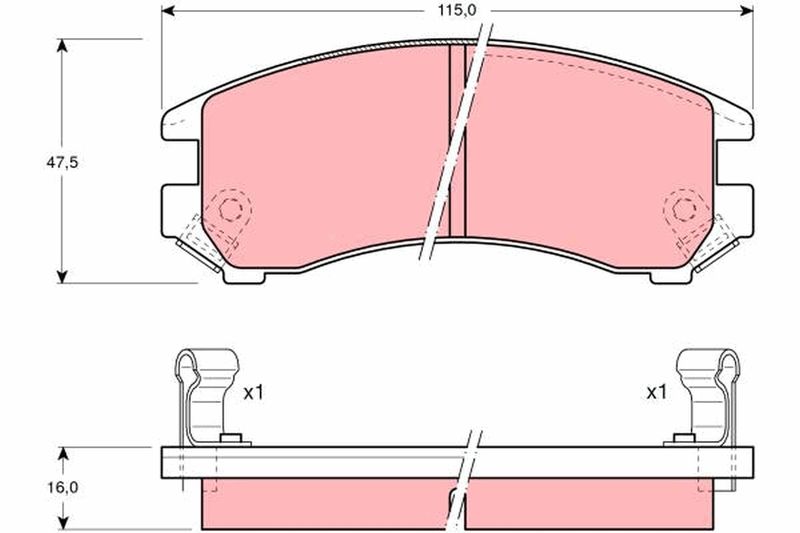 TRW GDB882 Brake Pad Set, disc brake