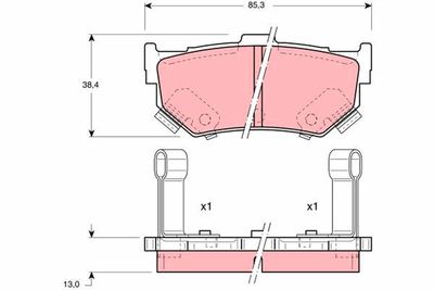 Brake Pad Set, disc brake TRW GDB884