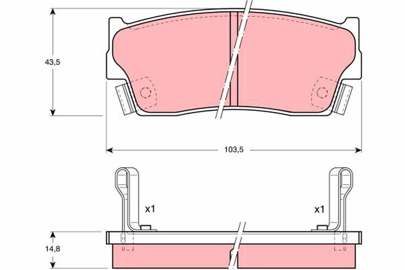 TRW GDB885 Brake Pad Set, disc brake