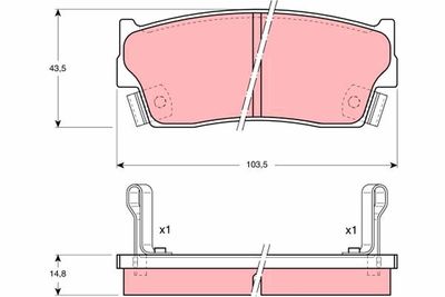 Brake Pad Set, disc brake TRW GDB885