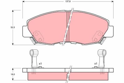 Brake Pad Set, disc brake TRW GDB894