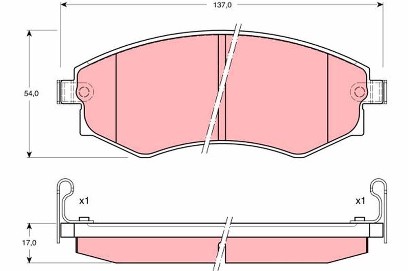 TRW GDB895 Brake Pad Set, disc brake