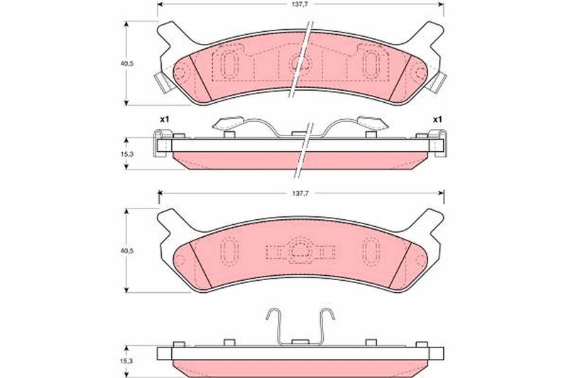 TRW GDB896 Brake Pad Set, disc brake