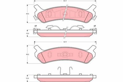 Brake Pad Set, disc brake TRW GDB896