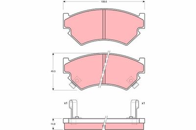 Brake Pad Set, disc brake TRW GDB899