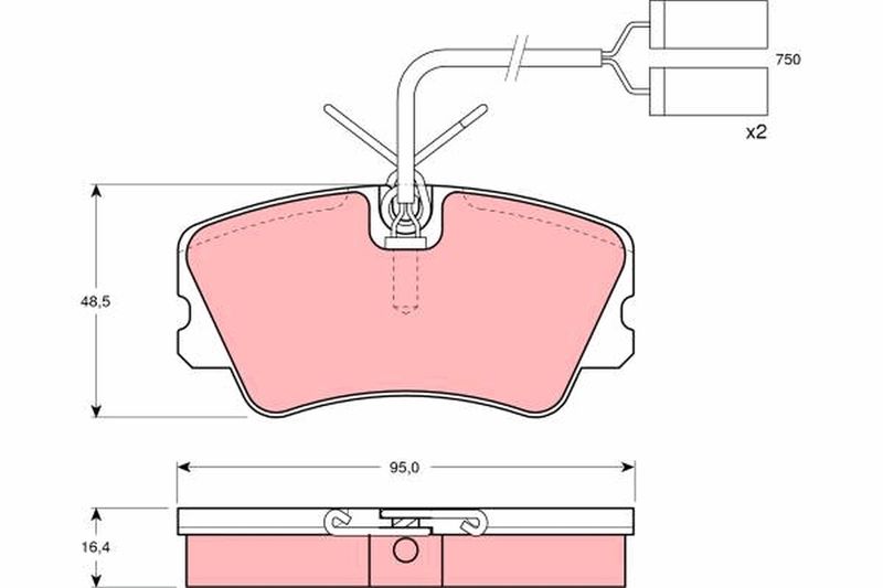 TRW GDB900 Brake Pad Set, disc brake