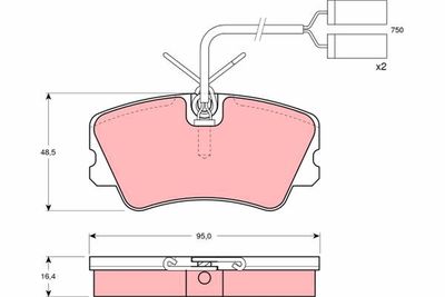 Brake Pad Set, disc brake TRW GDB900