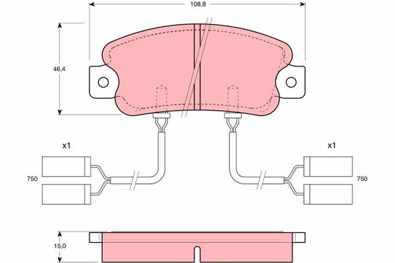 TRW GDB901 Brake Pad Set, disc brake