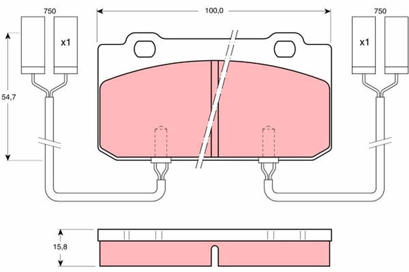 TRW GDB902 Brake Pad Set, disc brake