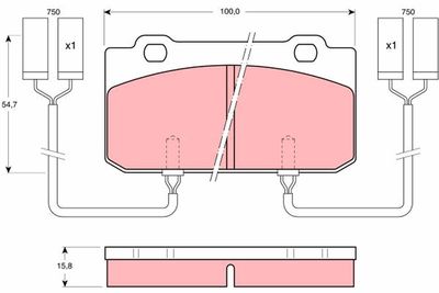 Brake Pad Set, disc brake TRW GDB902