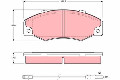 Brake Pad Set, disc brake TRW GDB903