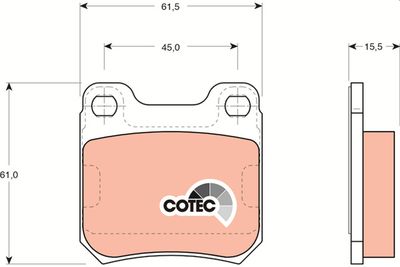 Brake Pad Set, disc brake TRW GDB915