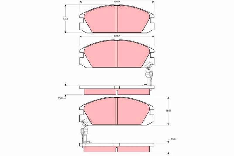 TRW GDB925 Brake Pad Set, disc brake