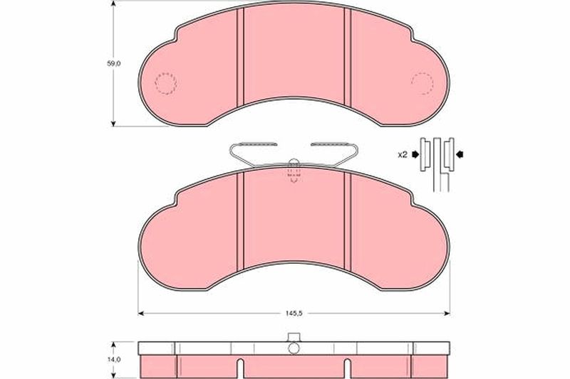 TRW GDB950 Brake Pad Set, disc brake