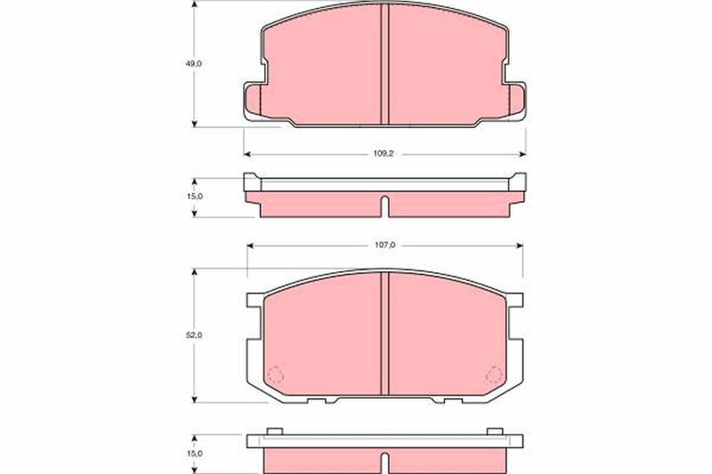 TRW GDB954 Brake Pad Set, disc brake