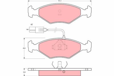 Brake Pad Set, disc brake TRW GDB960