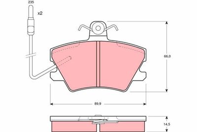 Brake Pad Set, disc brake TRW GDB968