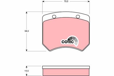 Brake Pad Set, disc brake TRW GDB973