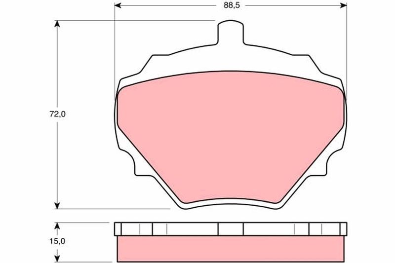 TRW GDB974 Brake Pad Set, disc brake