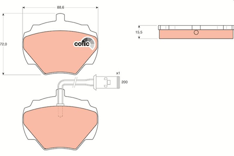TRW GDB976 Brake Pad Set, disc brake