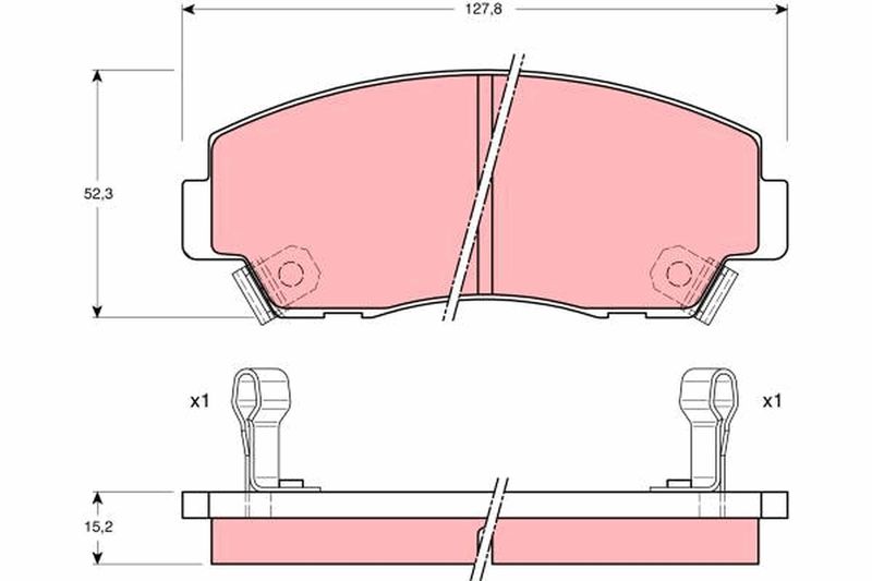 TRW GDB977 Brake Pad Set, disc brake