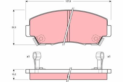Brake Pad Set, disc brake TRW GDB977