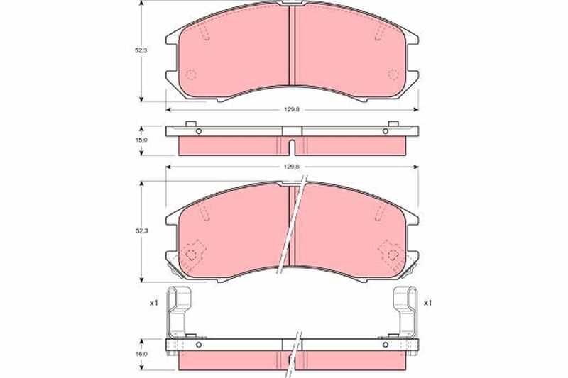 TRW GDB981 Brake Pad Set, disc brake