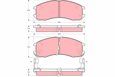 Brake Pad Set, disc brake TRW GDB981