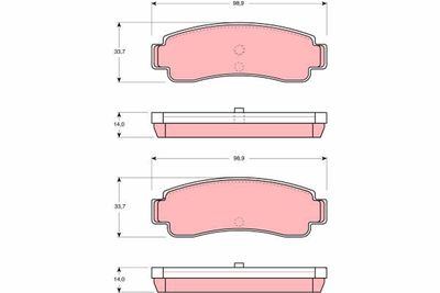 Brake Pad Set, disc brake TRW GDB982