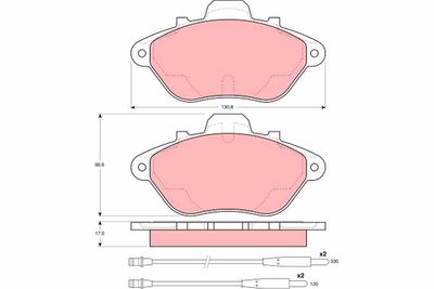Brake Pad Set, disc brake TRW GDB984