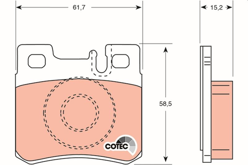 TRW GDB987 Brake Pad Set, disc brake