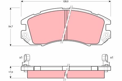 Brake Pad Set, disc brake TRW GDB989