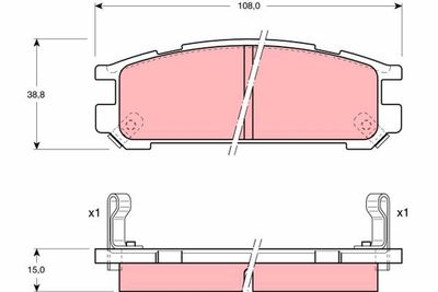 Brake Pad Set, disc brake TRW GDB990