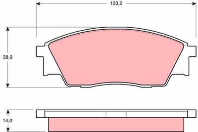 Brake Pad Set, disc brake TRW GDB991
