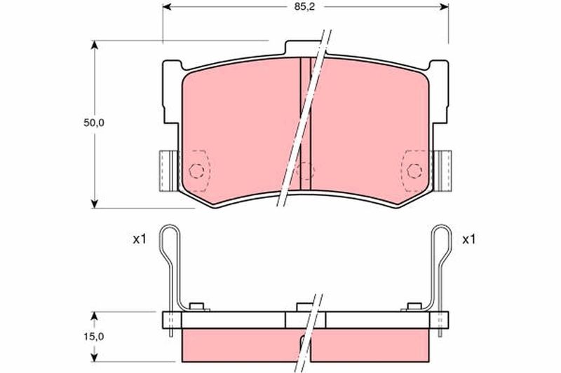 TRW GDB994 Brake Pad Set, disc brake
