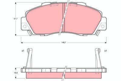 Brake Pad Set, disc brake TRW GDB995