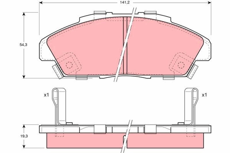 TRW GDB996 Brake Pad Set, disc brake