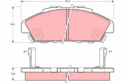Brake Pad Set, disc brake TRW GDB996