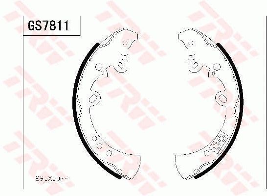 TRW GS7811 Brake Shoe Set