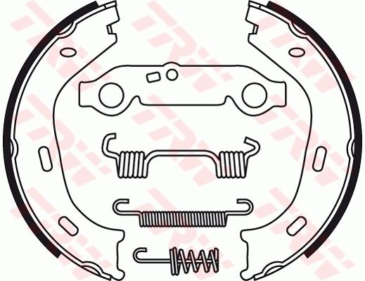 TRW GS8218 Brake Shoe Set, parking brake