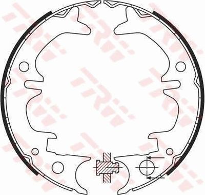 Brake Shoe Set, parking brake TRW GS8430