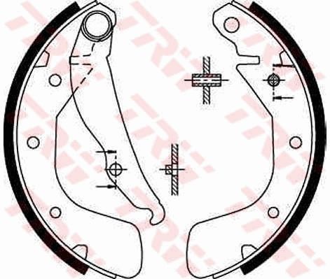 TRW GS8543 Brake Shoe Set