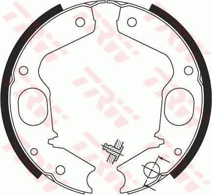 TRW GS8695 Brake Shoe Set, parking brake
