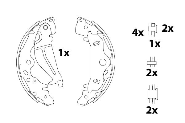 TRW GS8820 Brake Shoe Set