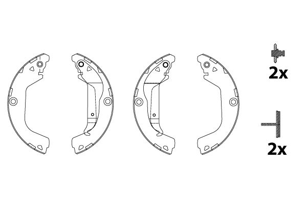 TRW GS8828 Brake Shoe Set