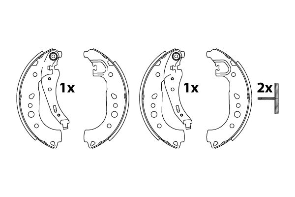 TRW GS8862 Brake Shoe Set